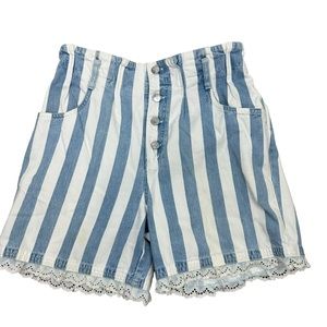 PINSTRIPE SHORTS VINTAGE STREET BLUES SIZE 9